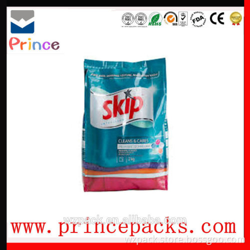 custom plastic bag for laundry detergent soap powder packaging